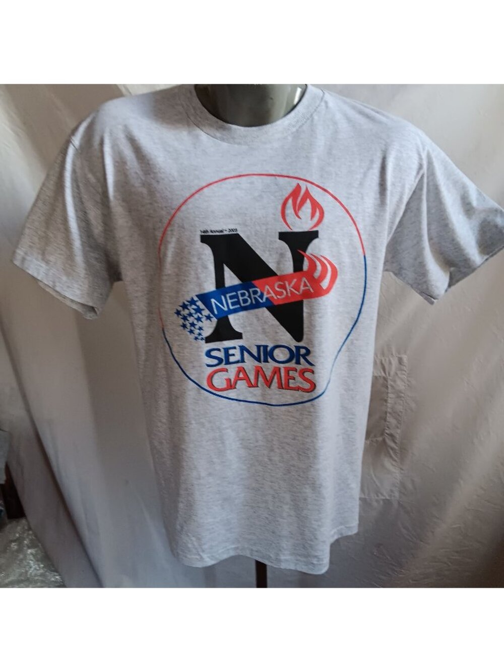 Vintage Mens T-shirt Large Y2K Nebraska Senior Games NEW 2003 Sports
